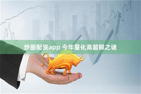 炒股配资app 今年量化高超额之谜